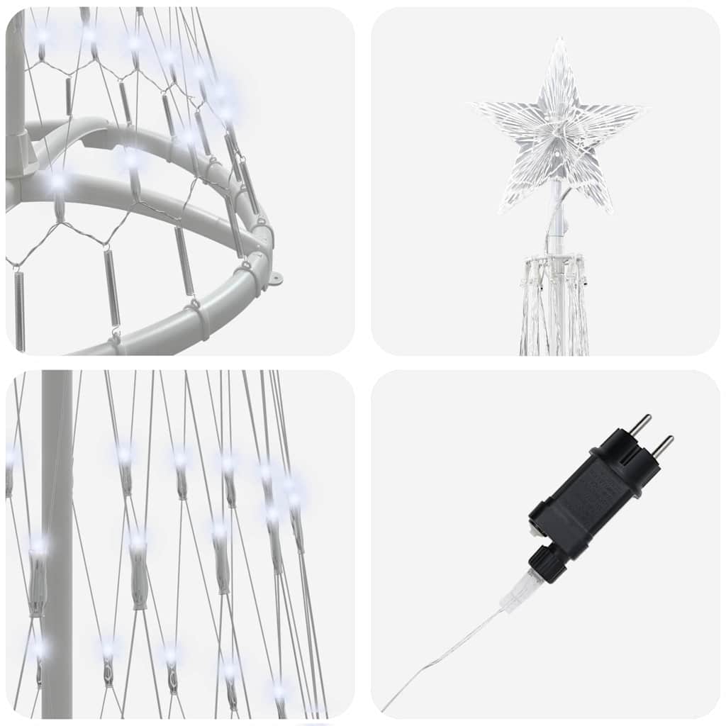 Arbre de Noël LED Blanc froid 51 x 51 x 190 cm Métal - XIOS