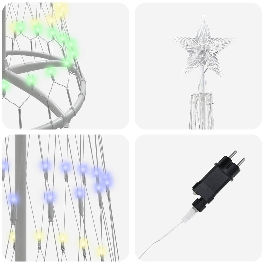 Arbre de Noël LED Multicolore 70 x 70 x 250 cm Métal - XIOS