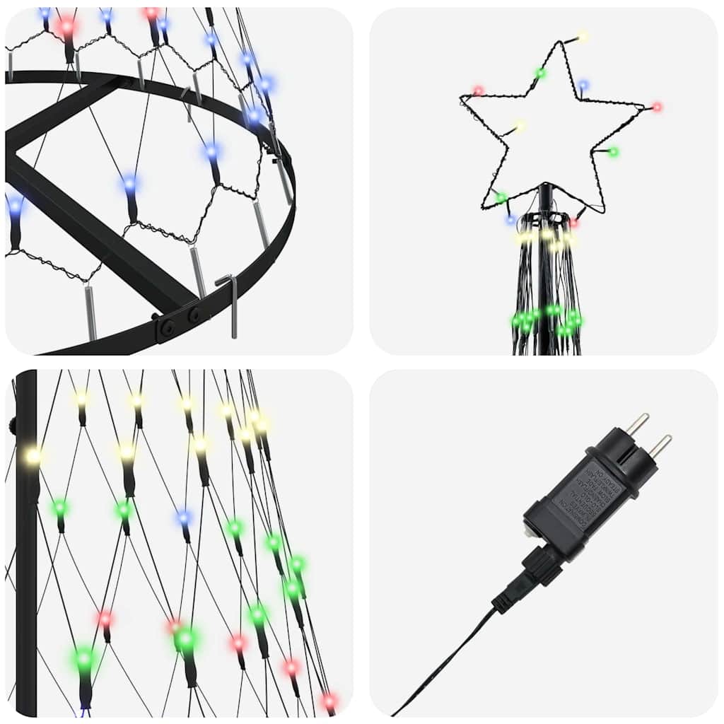 Arbre de Noël LED Multicolore 71 x 71 x 184,5 cm Métal - XIOS