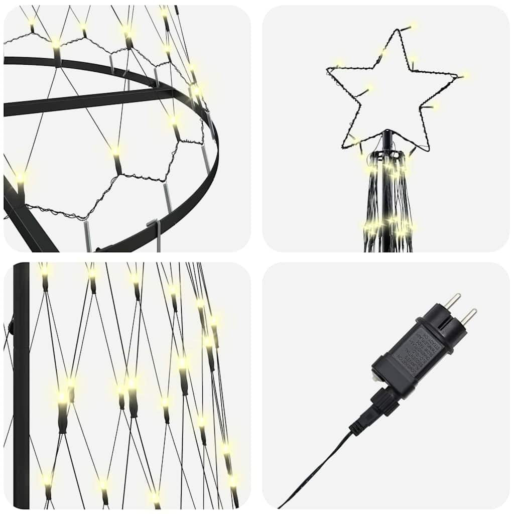 Arbre de Noël LED Blanc chaud 100,5 x 100,5 x 302,5 cm Métal - XIOS