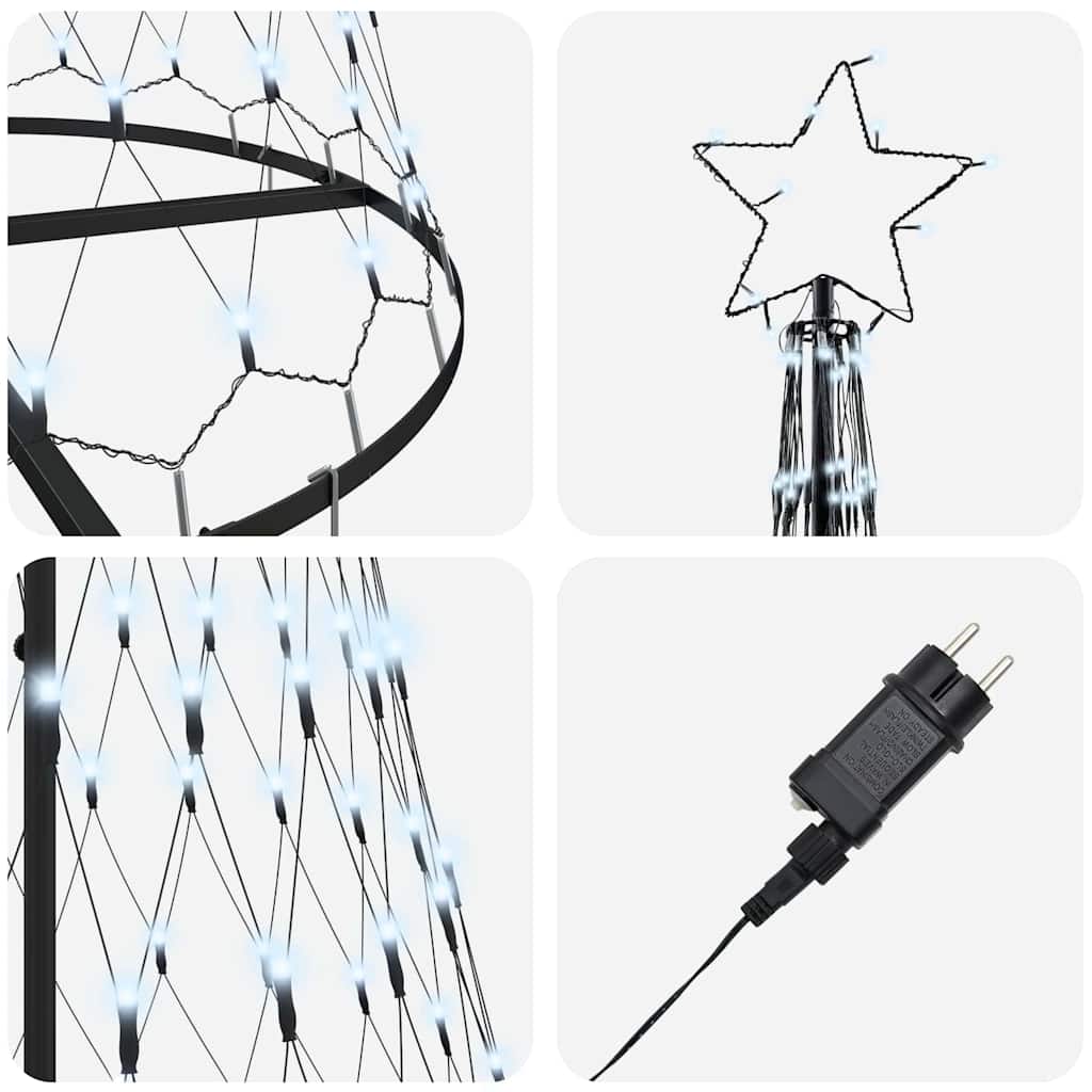 Arbre de Noël LED Blanc froid 100,5 x 100,5 x 302,5 cm Métal - XIOS