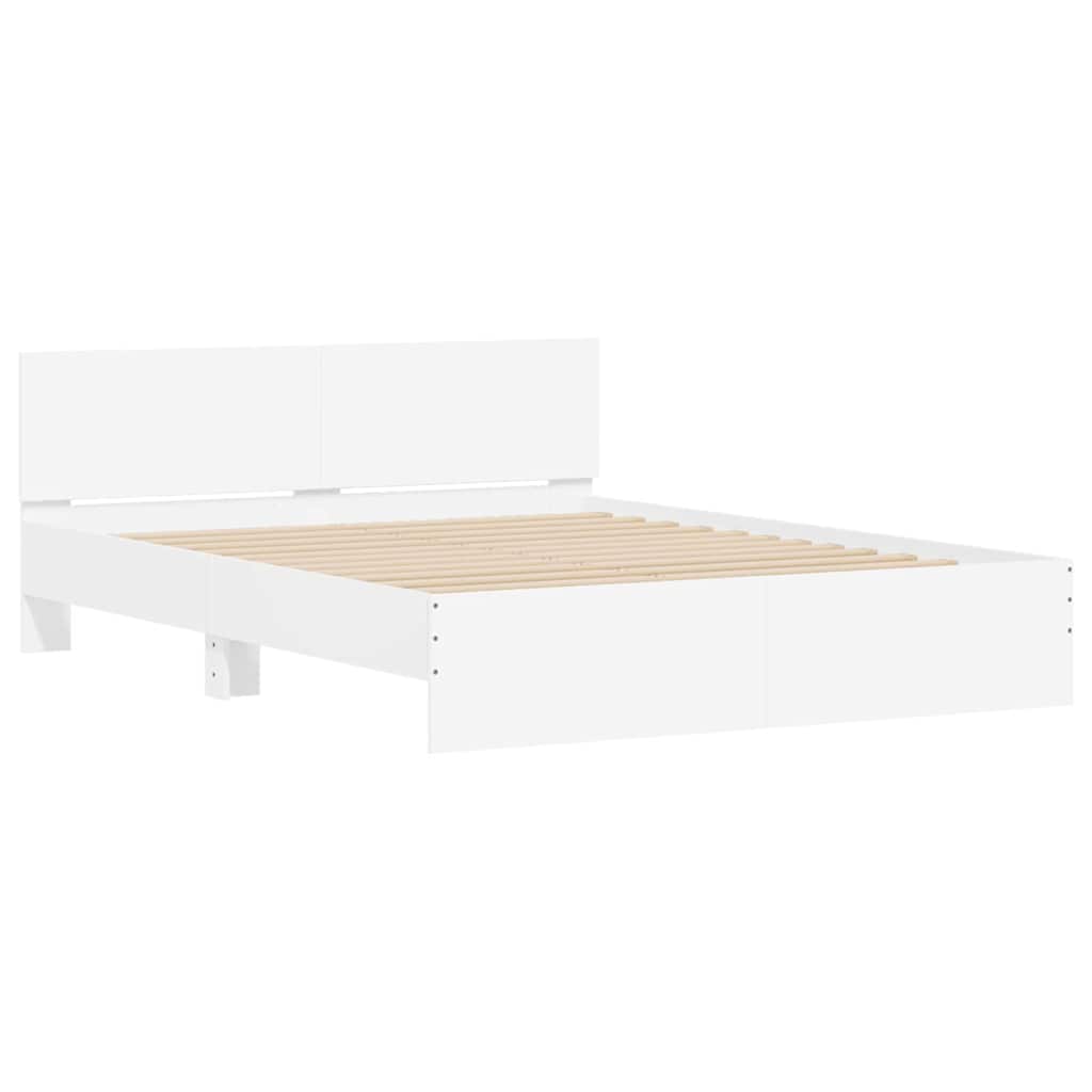Cadre de lit Blanc 152 x 203 cm Bois d'ingénierie - XIOS