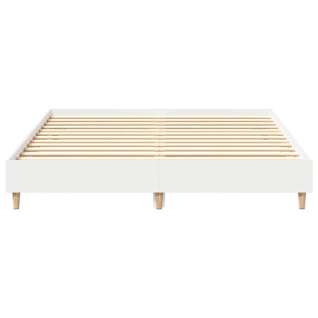 Cadre de lit 2 pcs Blanc 152 x 203 cm Bois d'ingénierie - XIOS