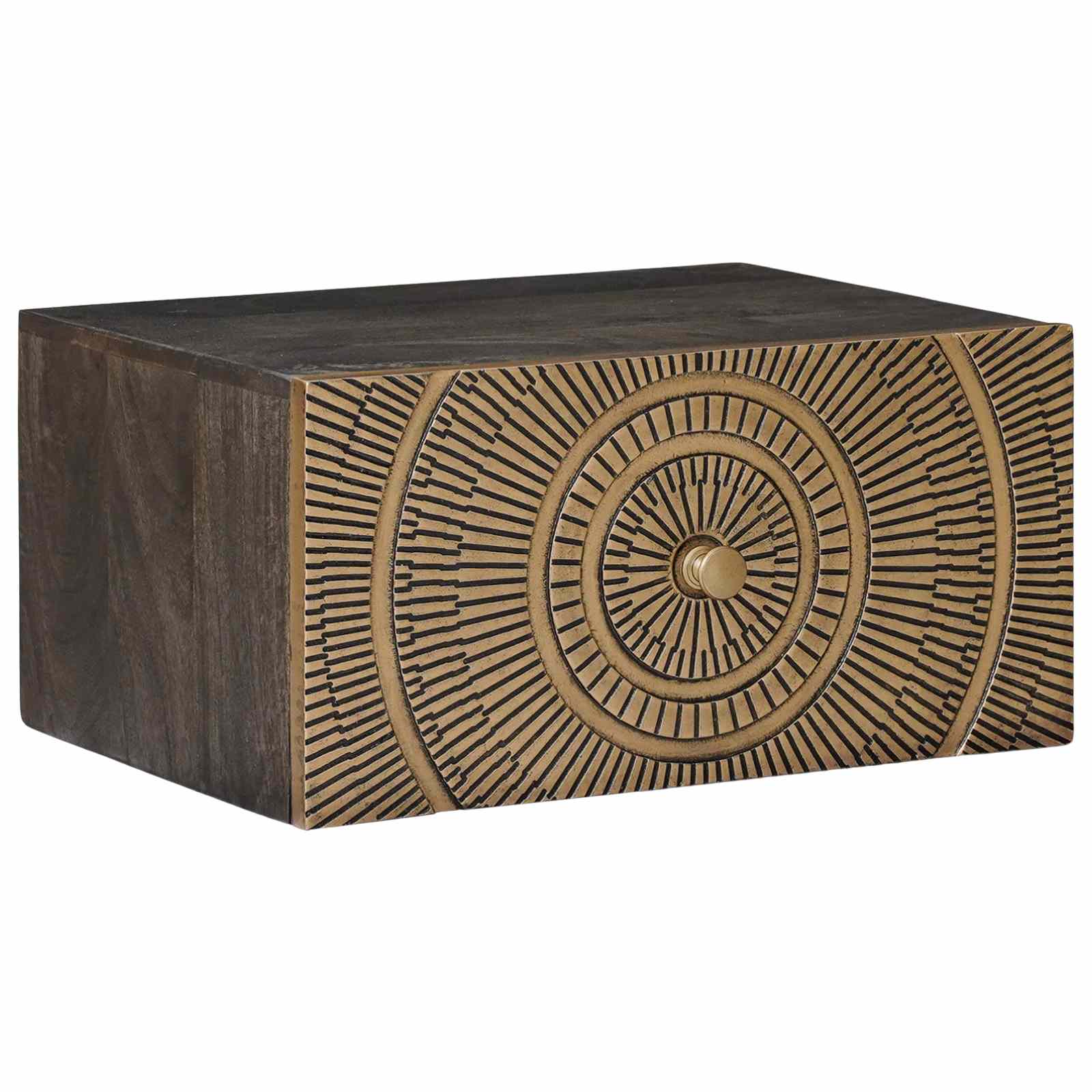 Cabinet de chevet Laiton 40 x 30 x 20 cm - XIOS