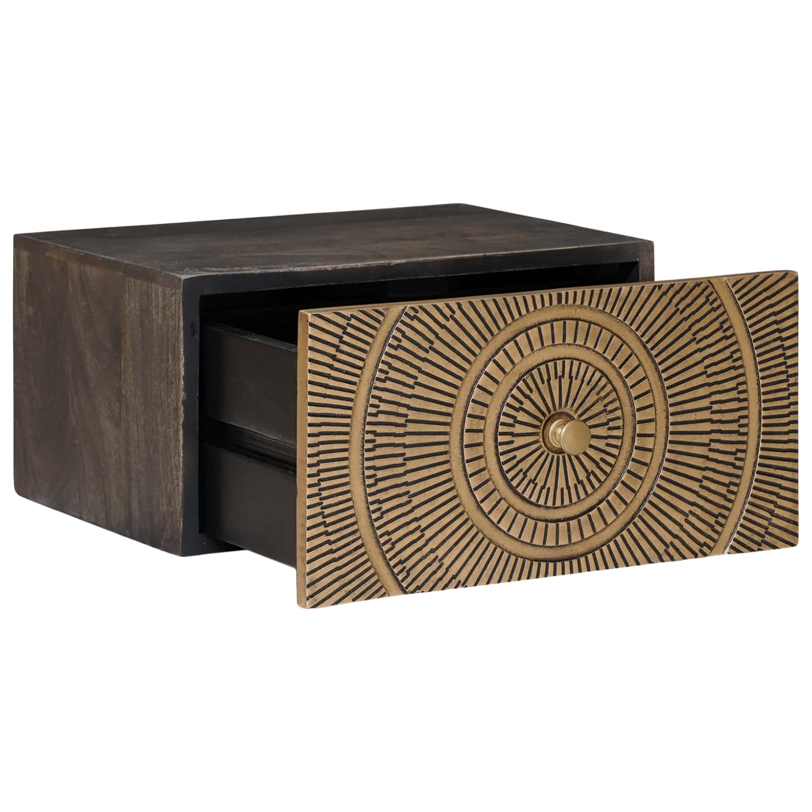 Cabinet de chevet Laiton 40 x 30 x 20 cm - XIOS