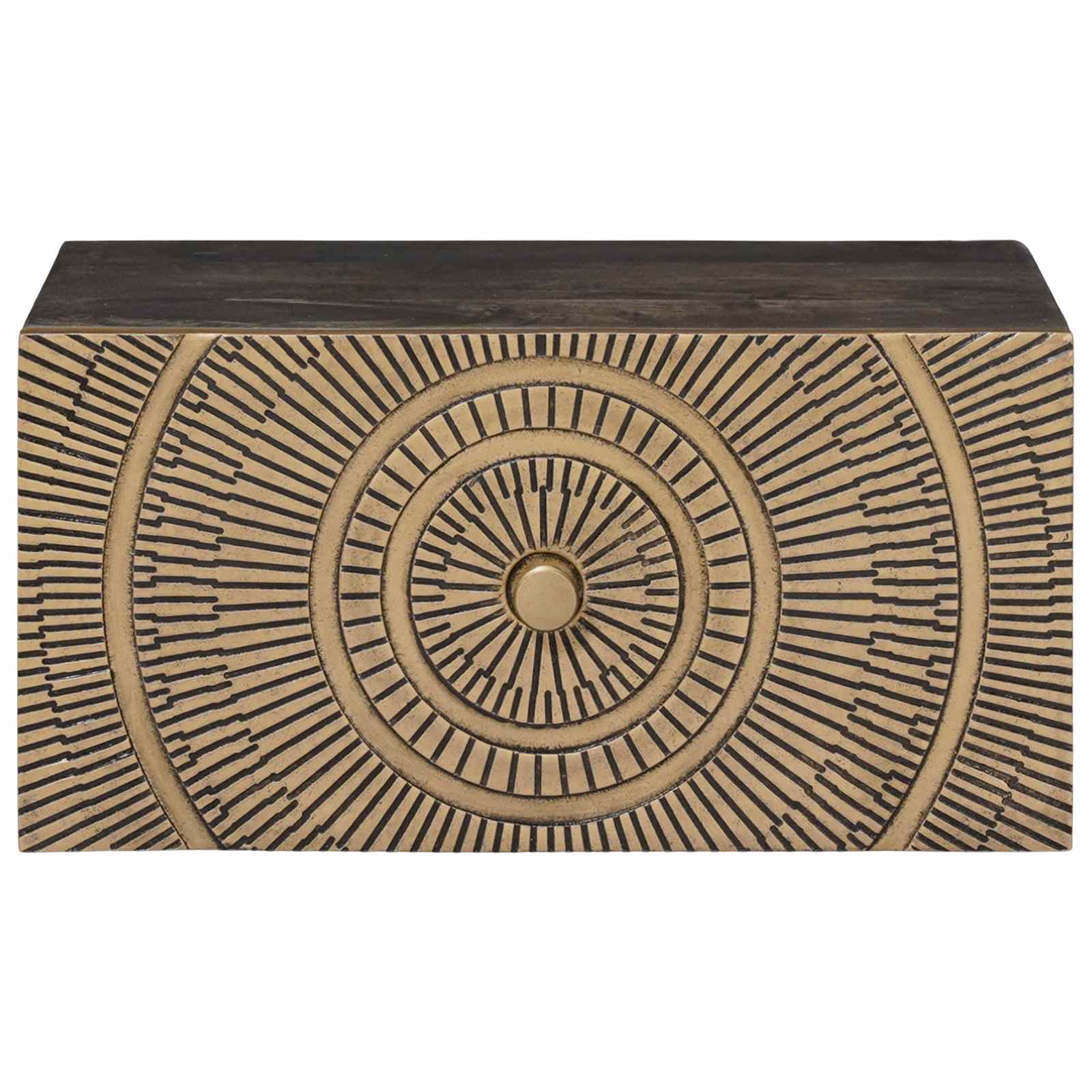 Cabinet de chevet Laiton 40 x 30 x 20 cm - XIOS