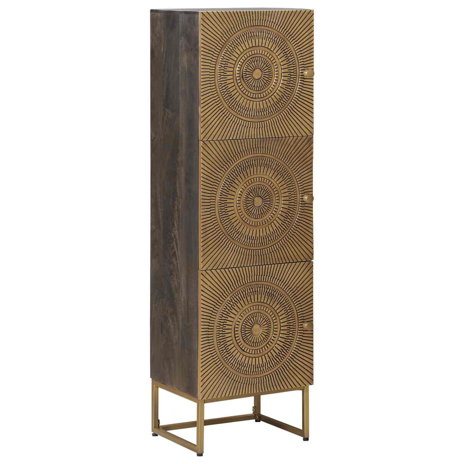 Haut Armoire Laiton 35 x 30 x 120 cm - XIOS