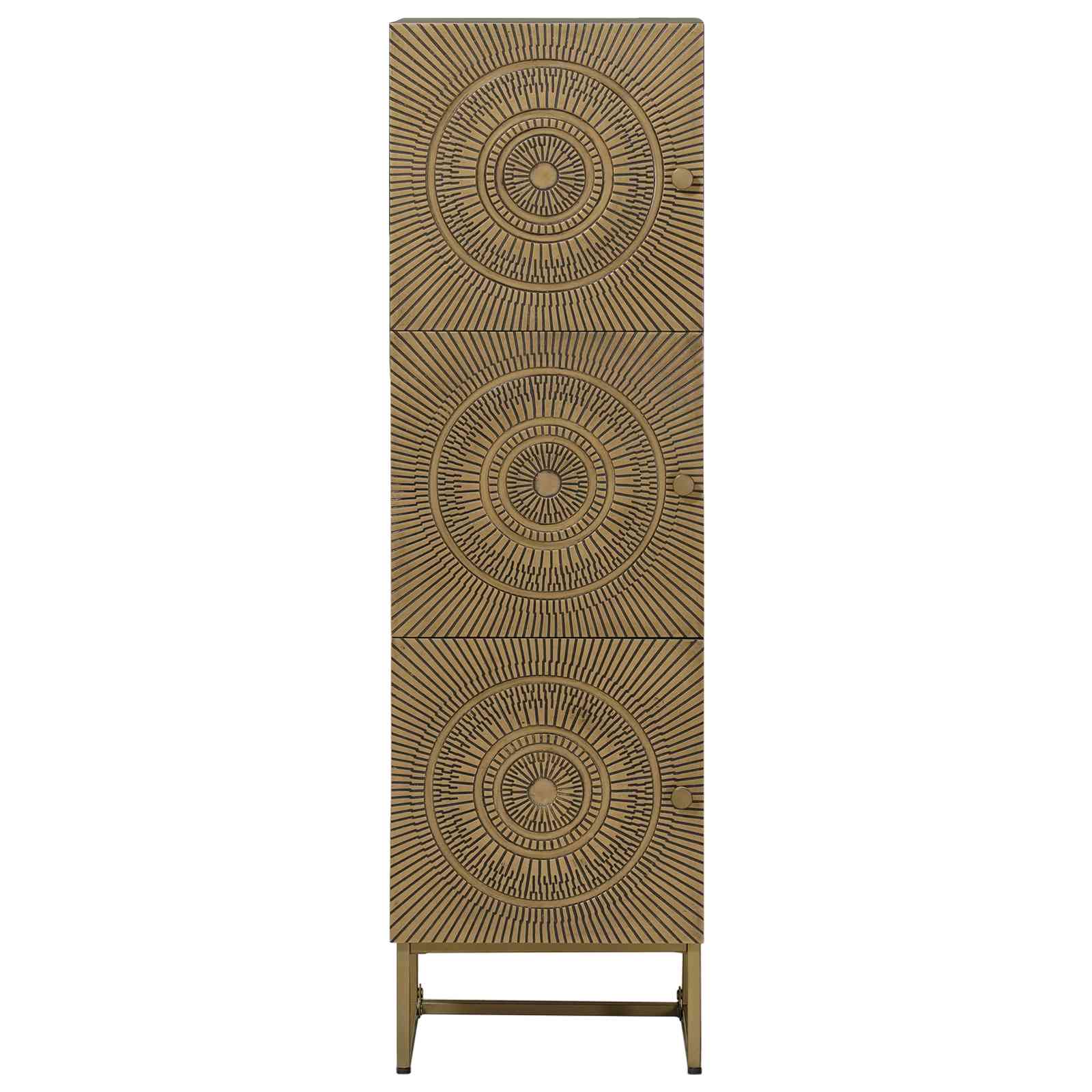 Haut Armoire Laiton 35 x 30 x 120 cm - XIOS