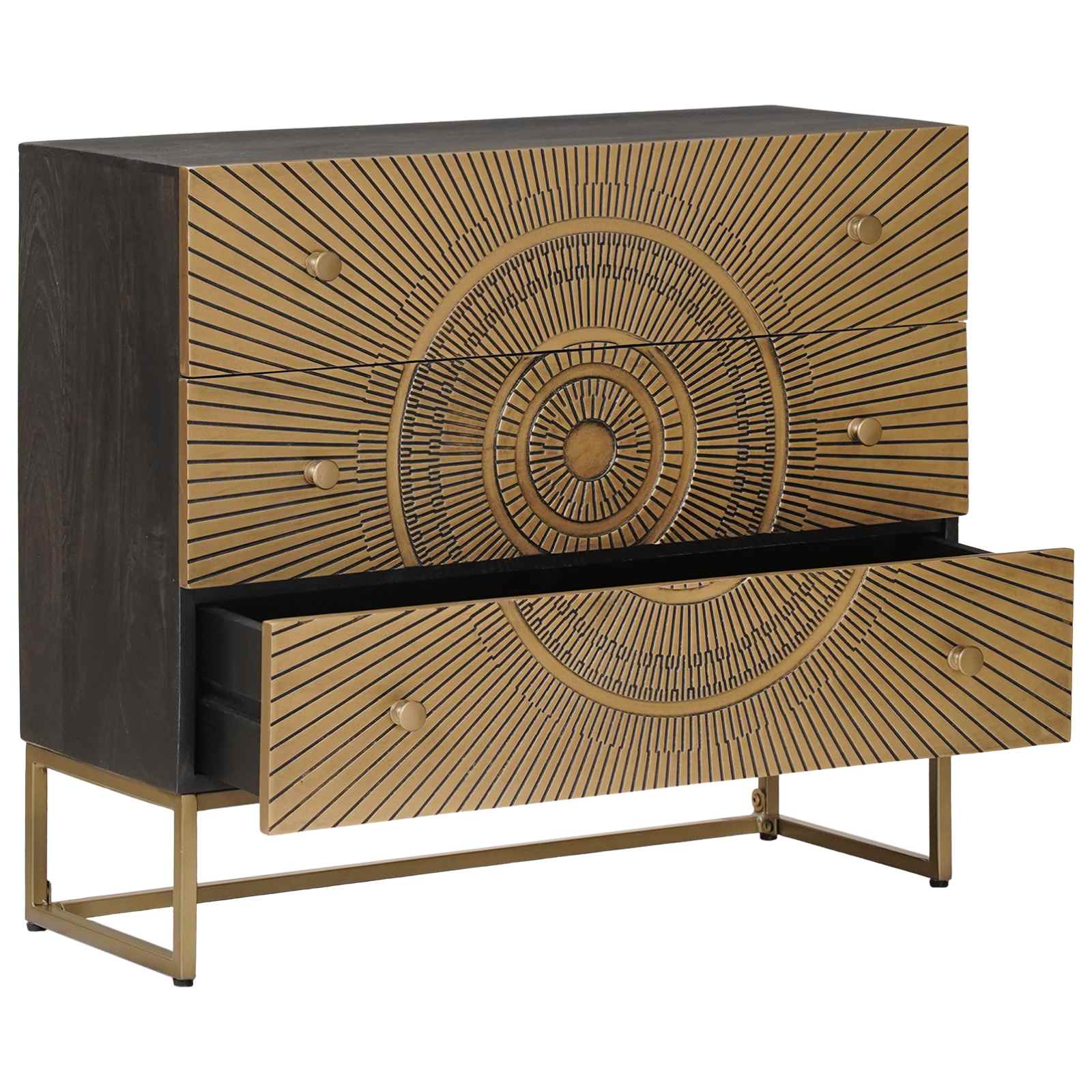 Armoire à tiroirs avec tiroir Laiton 75 x 30 x 65 cm - XIOS