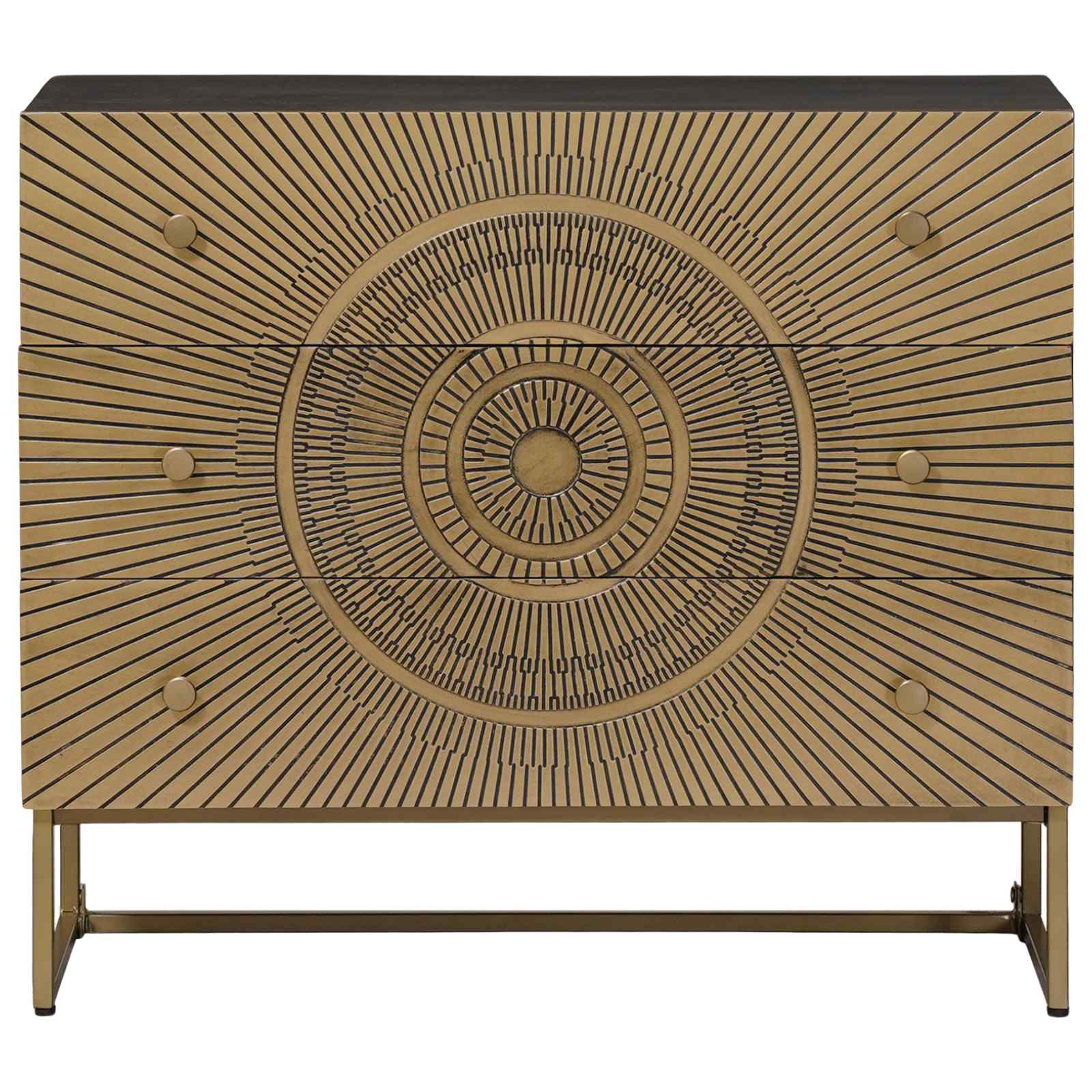 Armoire à tiroirs avec tiroir Laiton 75 x 30 x 65 cm - XIOS