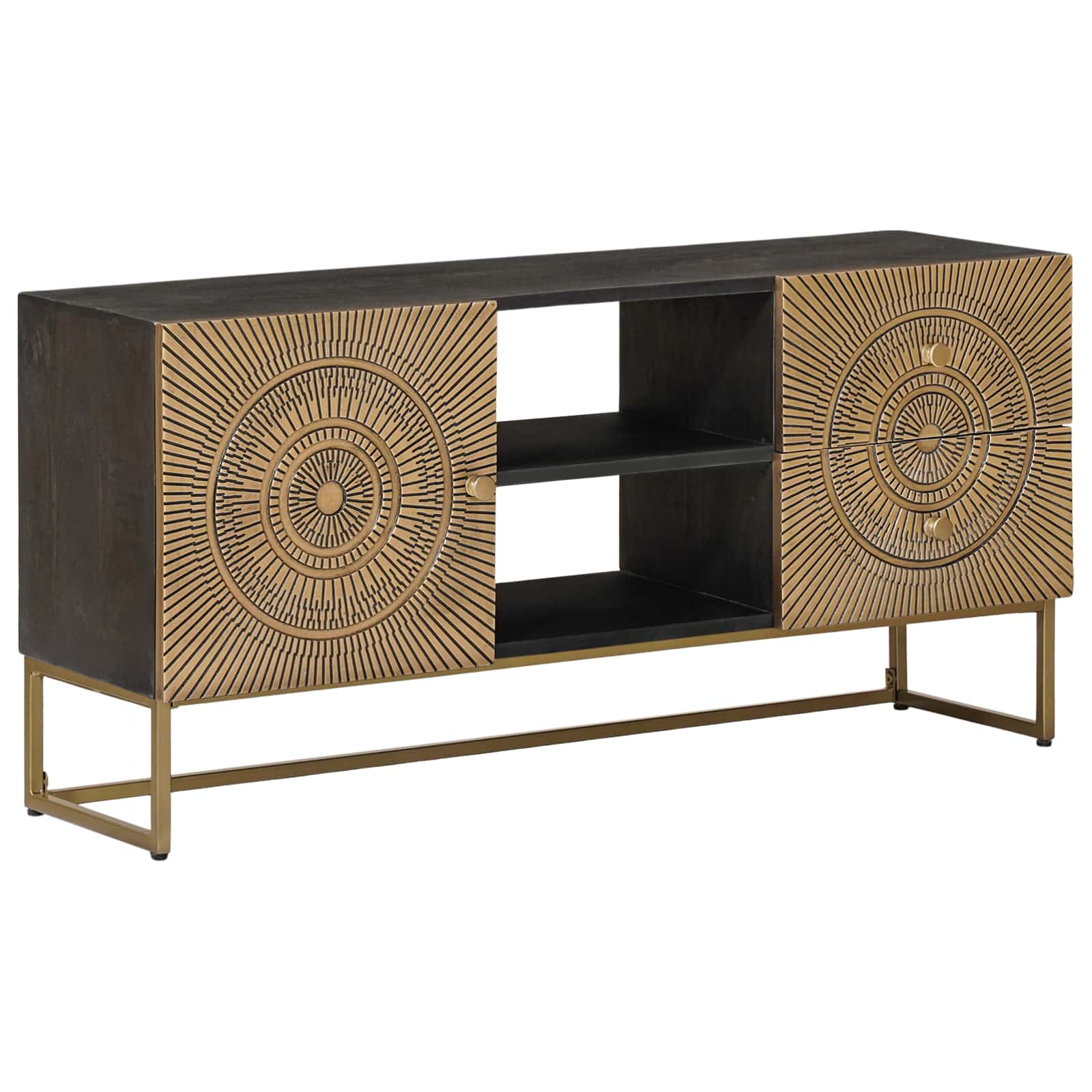 Meuble TV avec tiroir avec étagère Laiton 105 x 30 x 50 cm - XIOS