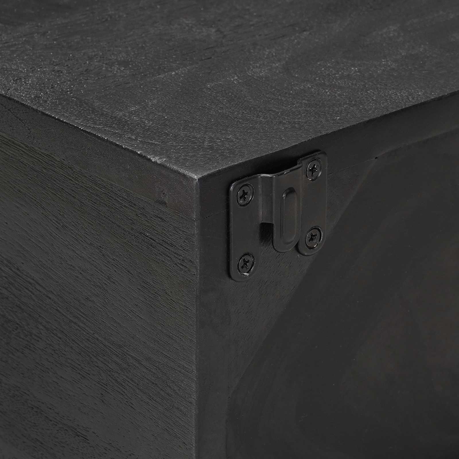 Cabinet de chevet avec tiroir Noir 40 x 30 x 20 cm - XIOS