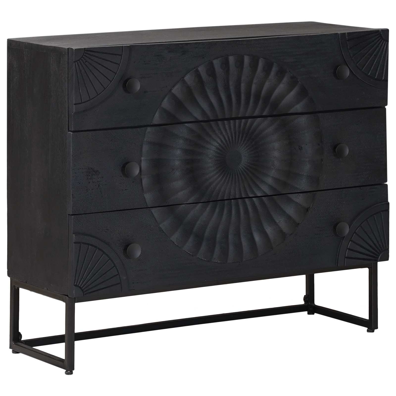 Armoire à tiroirs avec tiroir Noir 75 x 30 x 65 cm - XIOS