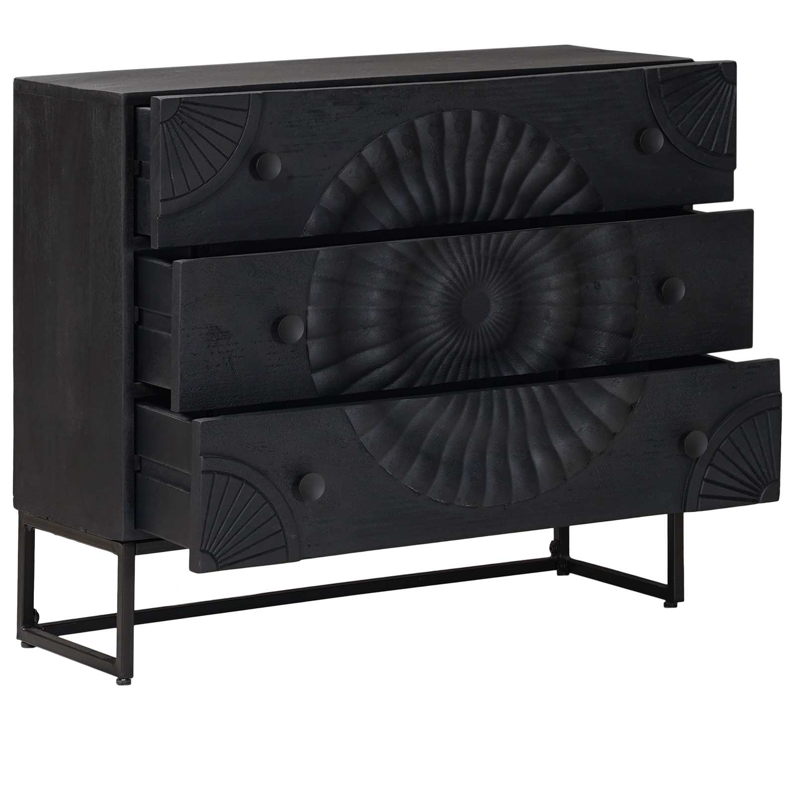 Armoire à tiroirs avec tiroir Noir 75 x 30 x 65 cm - XIOS