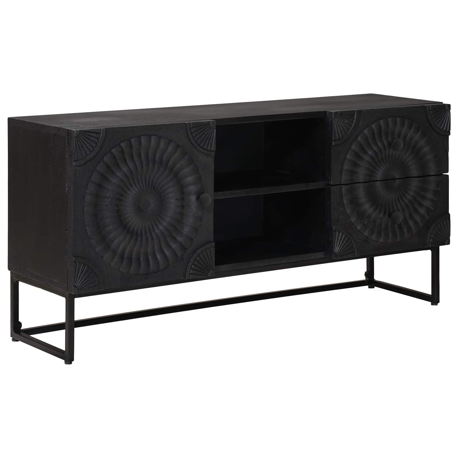 Meuble TV avec tiroir avec étagère Noir 105 x 30 x 54 cm - XIOS