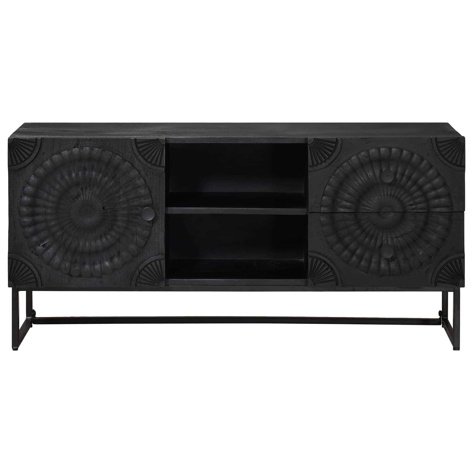 Meuble TV avec tiroir avec étagère Noir 105 x 30 x 54 cm - XIOS