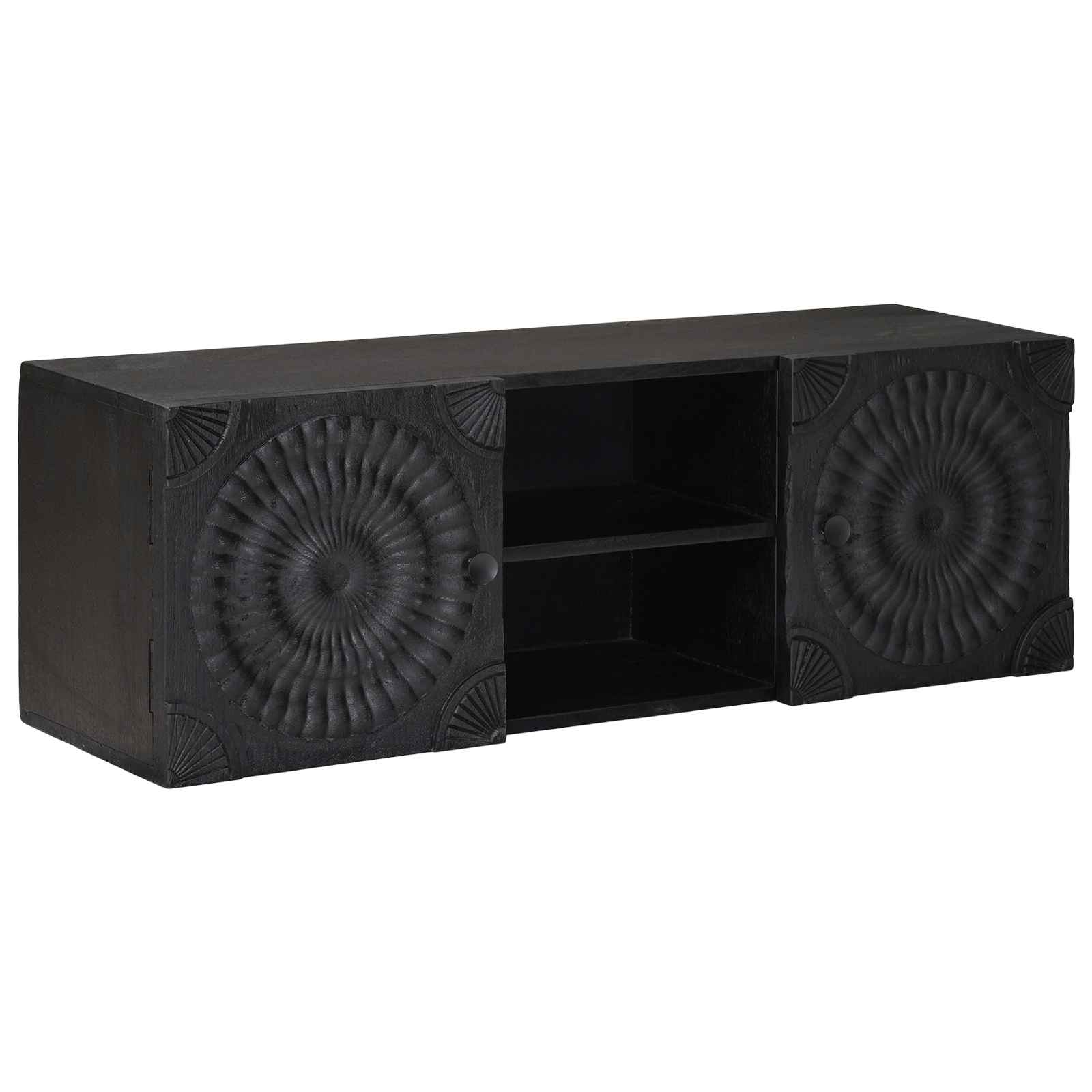 Meuble TV avec étagère avec stockage Noir 105 x 30 x 35 cm - XIOS