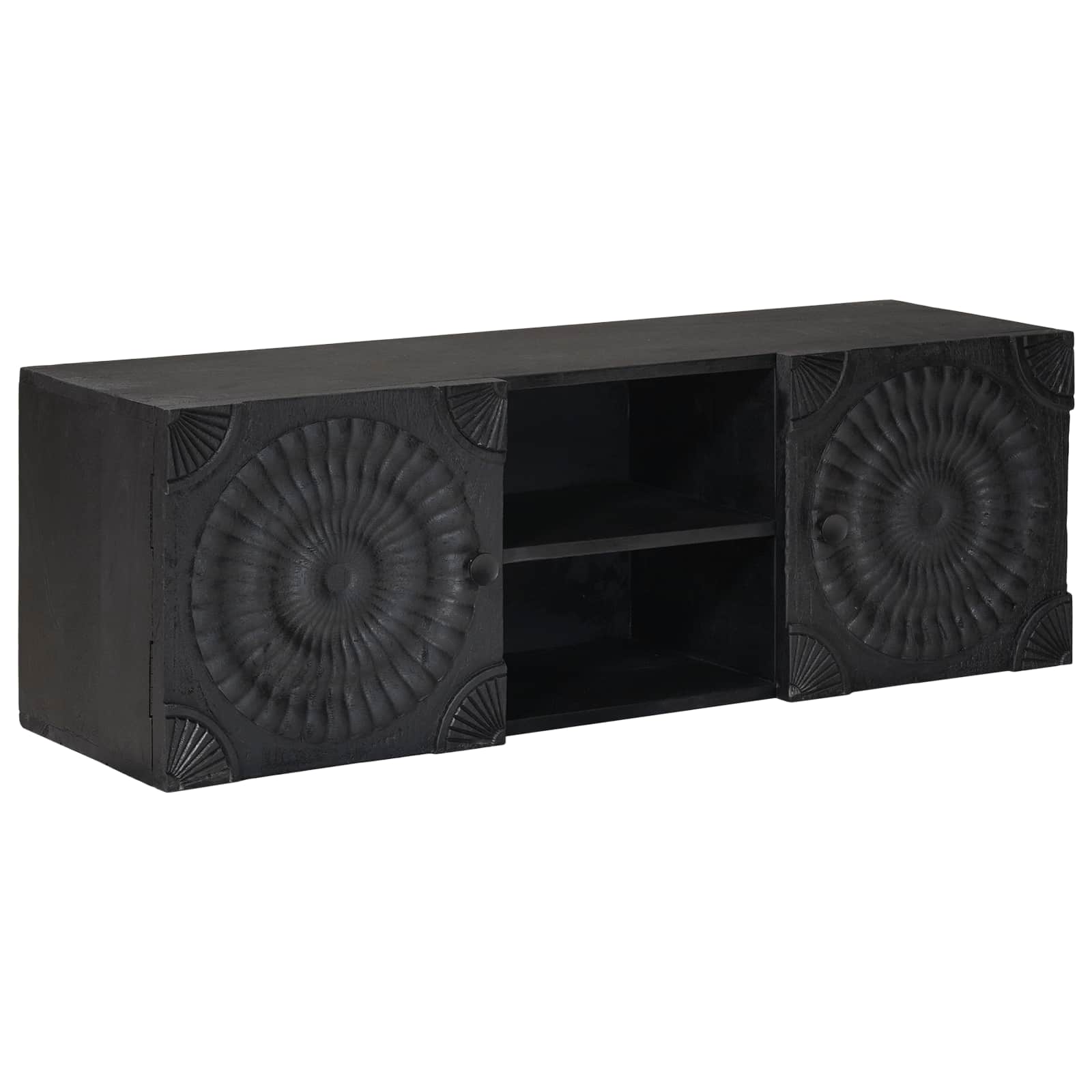 Meuble TV avec étagère avec stockage Noir 105 x 30 x 35 cm - XIOS