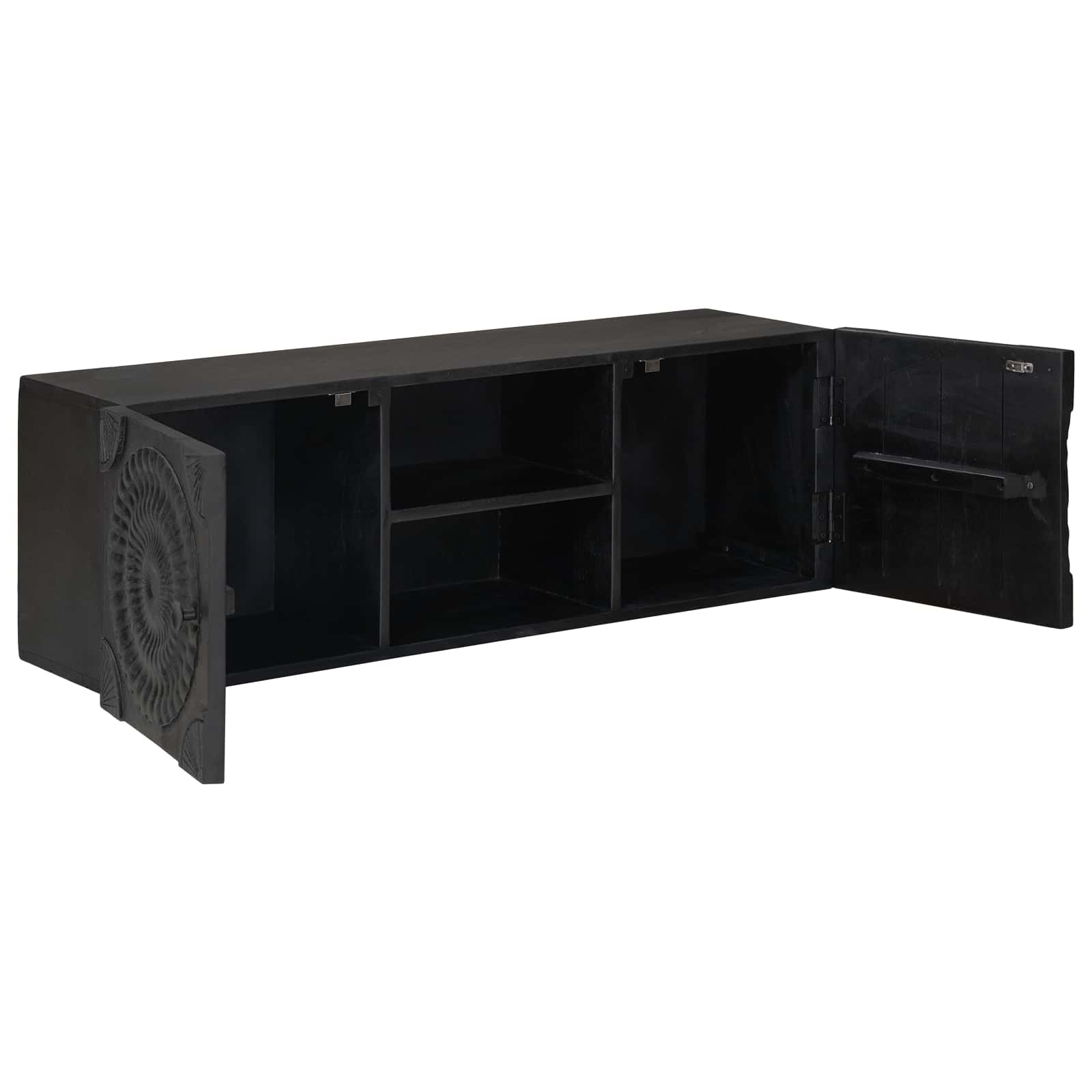 Meuble TV avec étagère avec stockage Noir 105 x 30 x 35 cm - XIOS