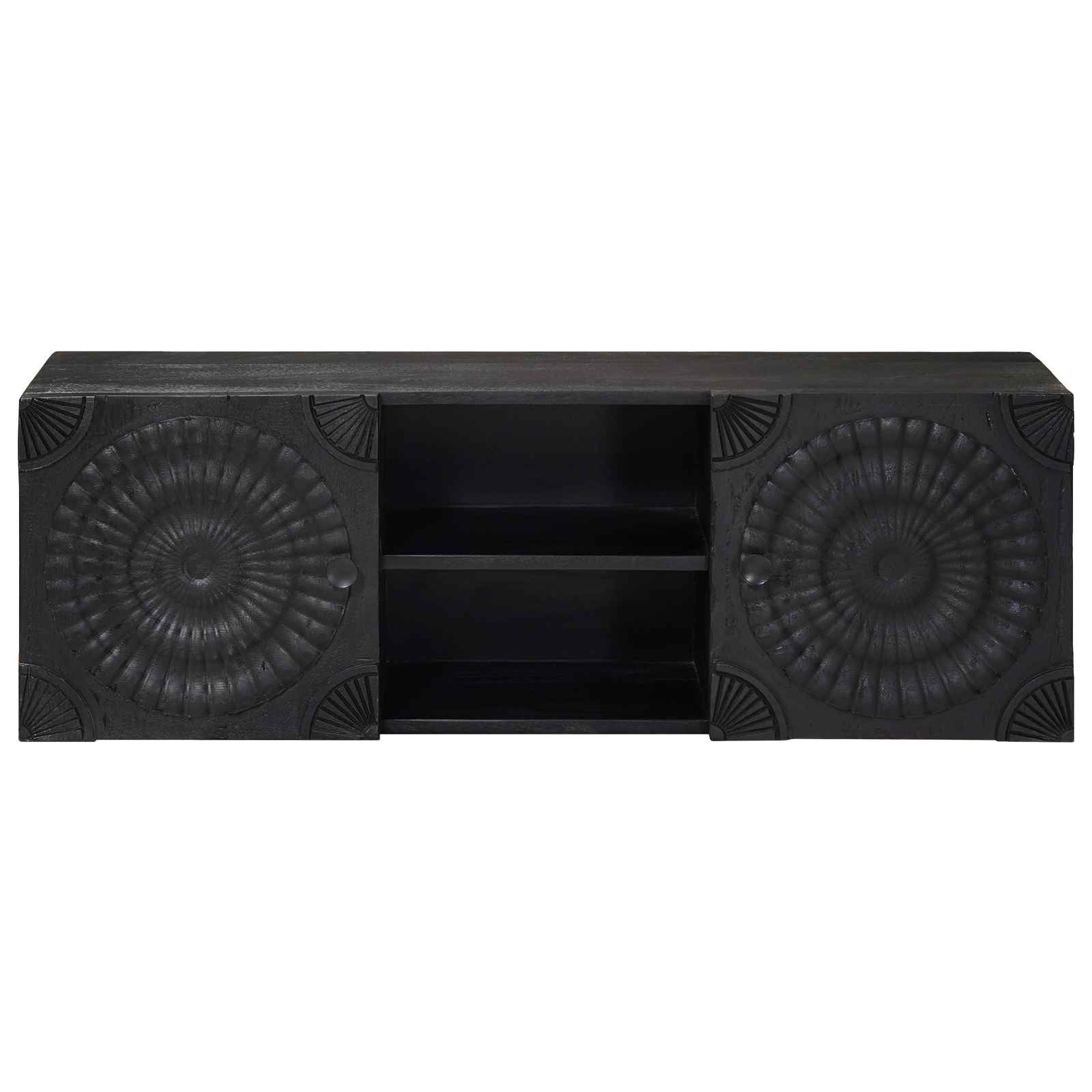 Meuble TV avec étagère avec stockage Noir 105 x 30 x 35 cm - XIOS
