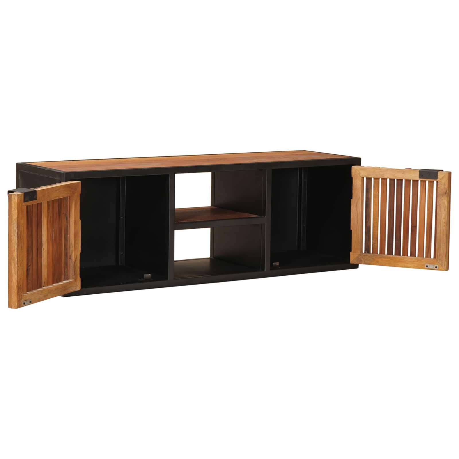 Meuble TV Fait Main 105 x 30 x 35 cm Bois de mangue massif