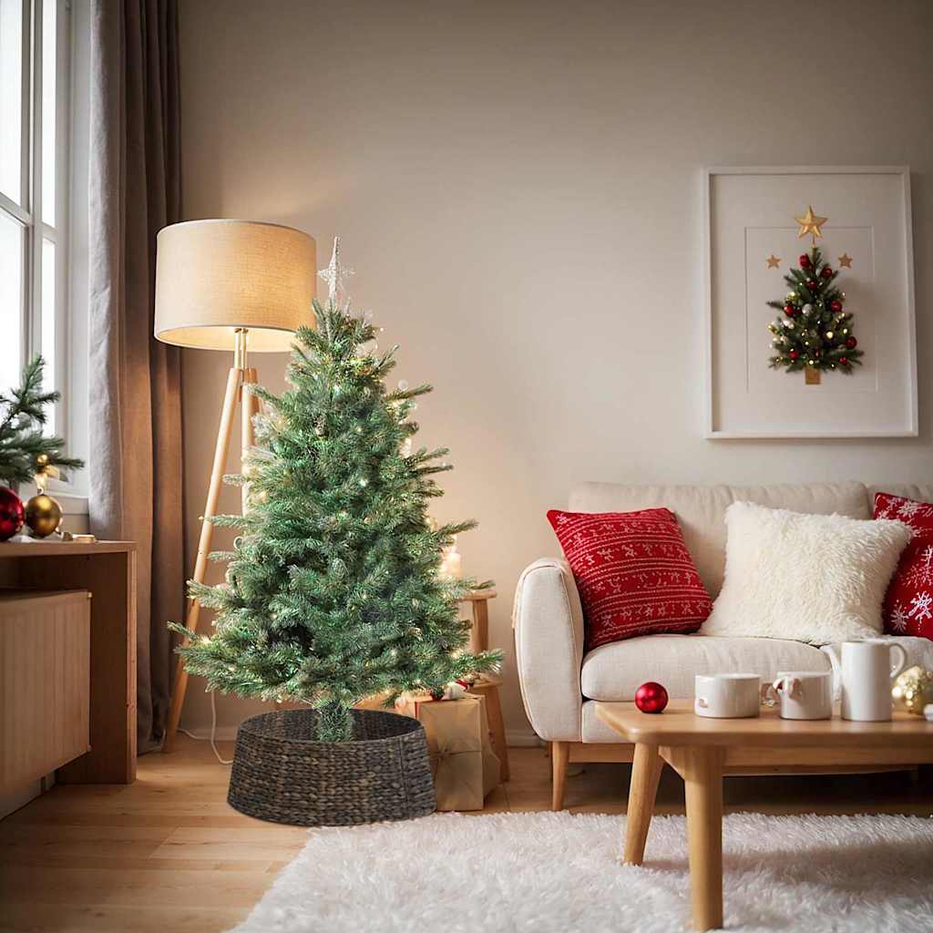 Collier de sapin de Noël Noir 75 x 75 x 25 cm Jacinthe d'eau - XIOS