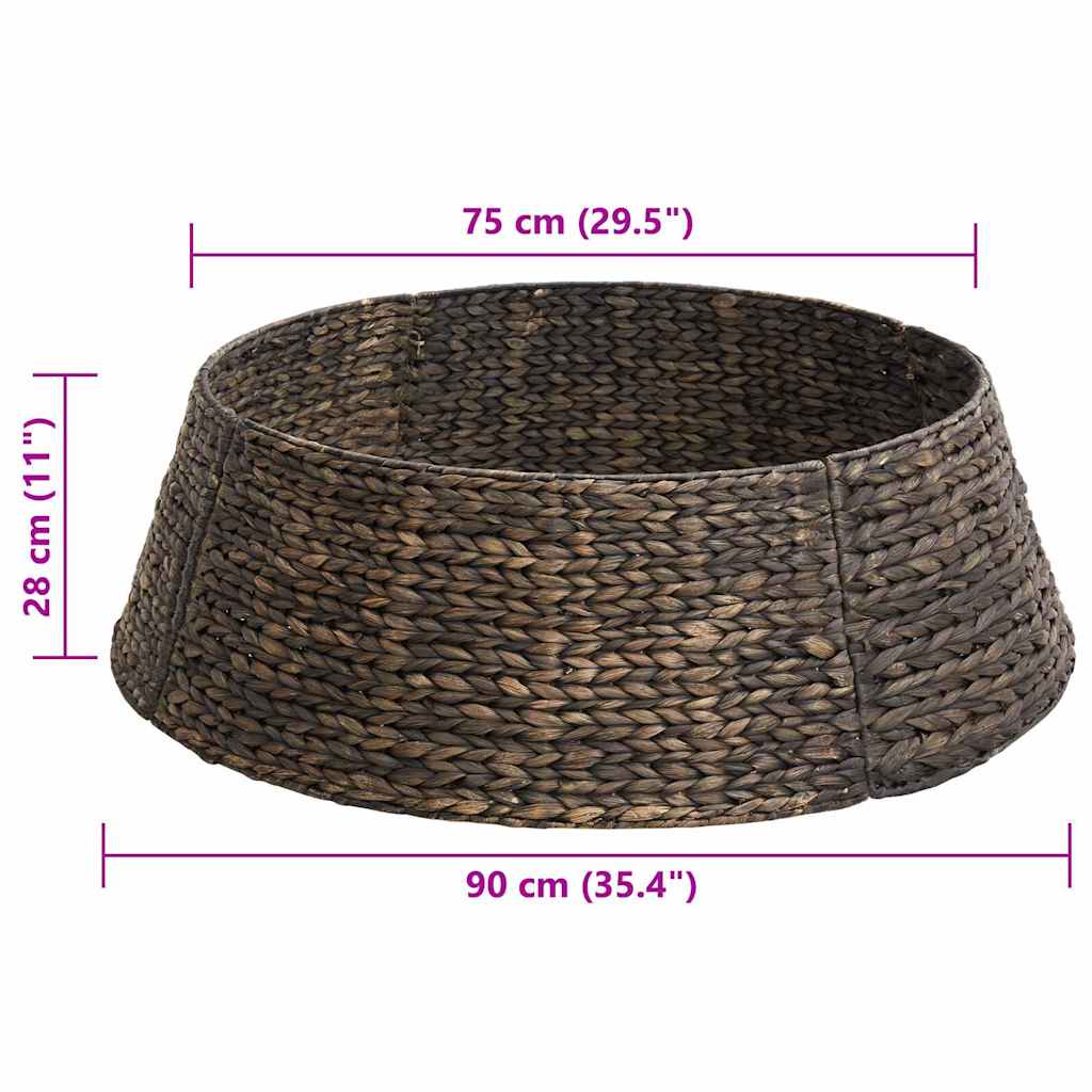 Collier de sapin de Noël Noir 90 x 90 x 28 cm Jacinthe d'eau - XIOS