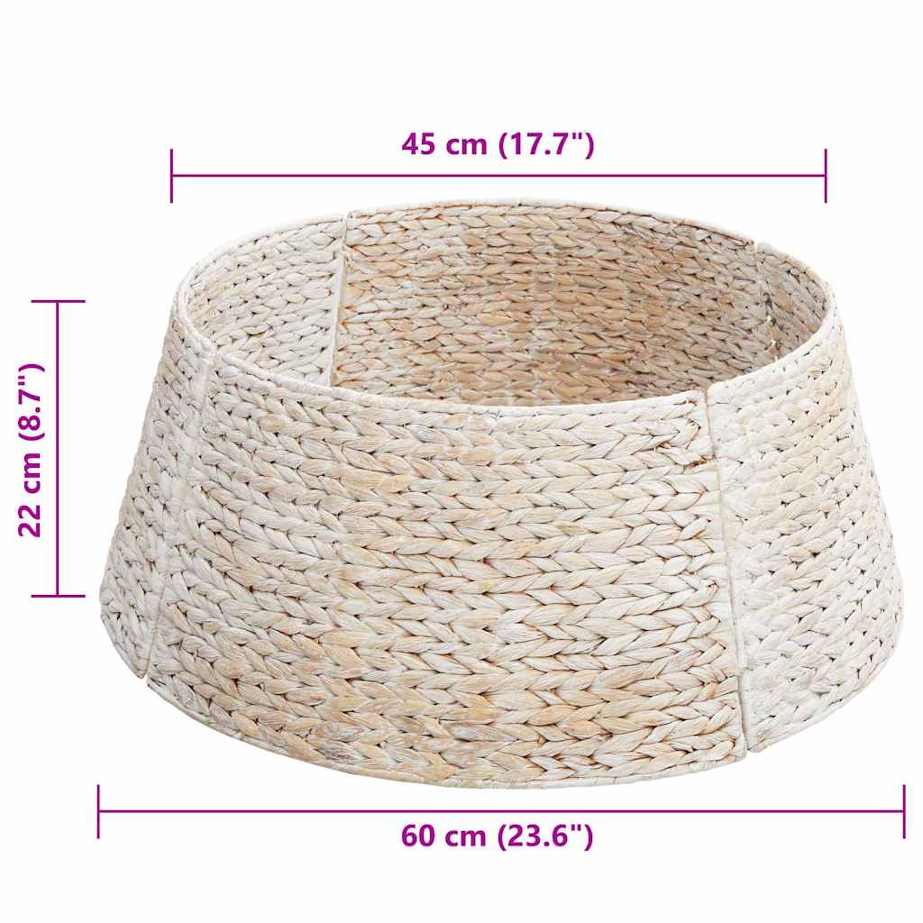 Collier de sapin de Noël Blanc 60 x 60 x 22 cm Jacinthe d'eau - XIOS