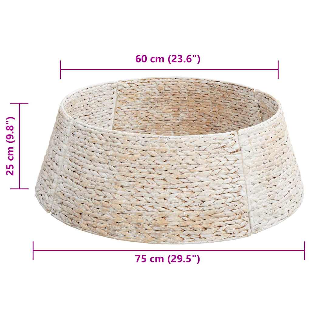 Collier de sapin de Noël Blanc 75 x 75 x 25 cm Jacinthe d'eau