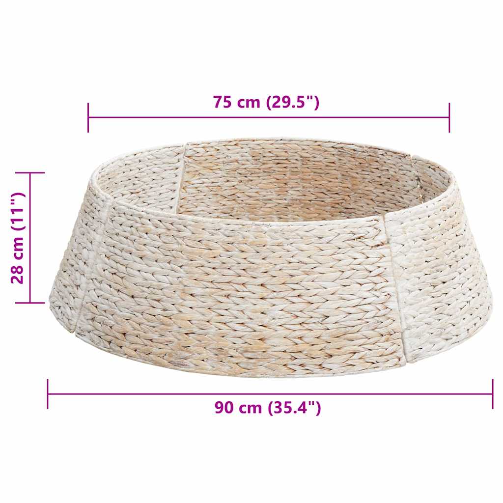 Collier de sapin de Noël Blanc 90 x 90 x 28 cm Jacinthe d'eau - XIOS