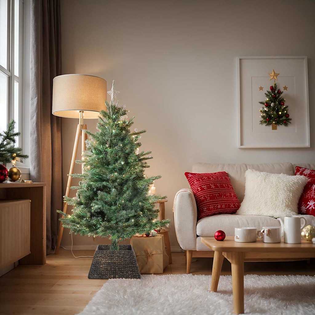 Collier de sapin de Noël Noir 50 x 50 x 25 cm Jacinthe d'eau - XIOS