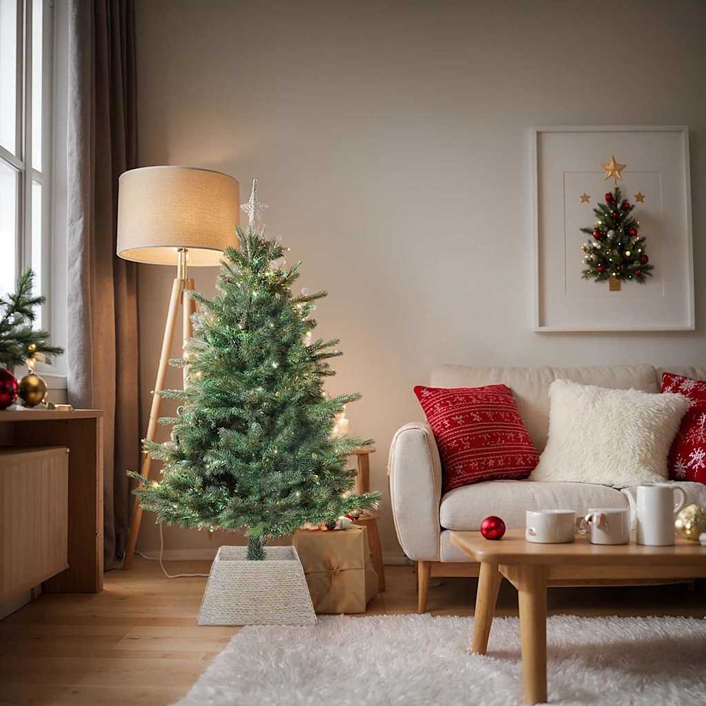 Collier de sapin de Noël Blanc 50 x 50 x 25 cm Jacinthe d'eau - XIOS