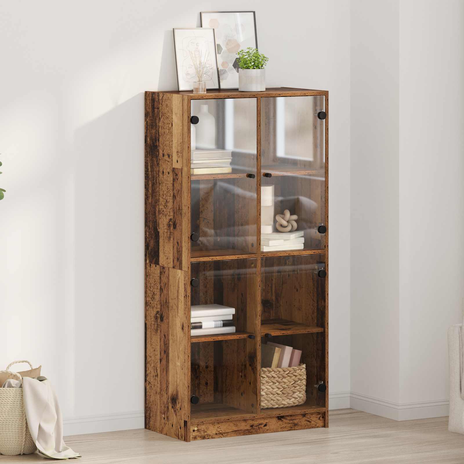 Haut Armoire Bois Ancien 68 x 37 x 142 cm Bois d'ingénierie - XIOS