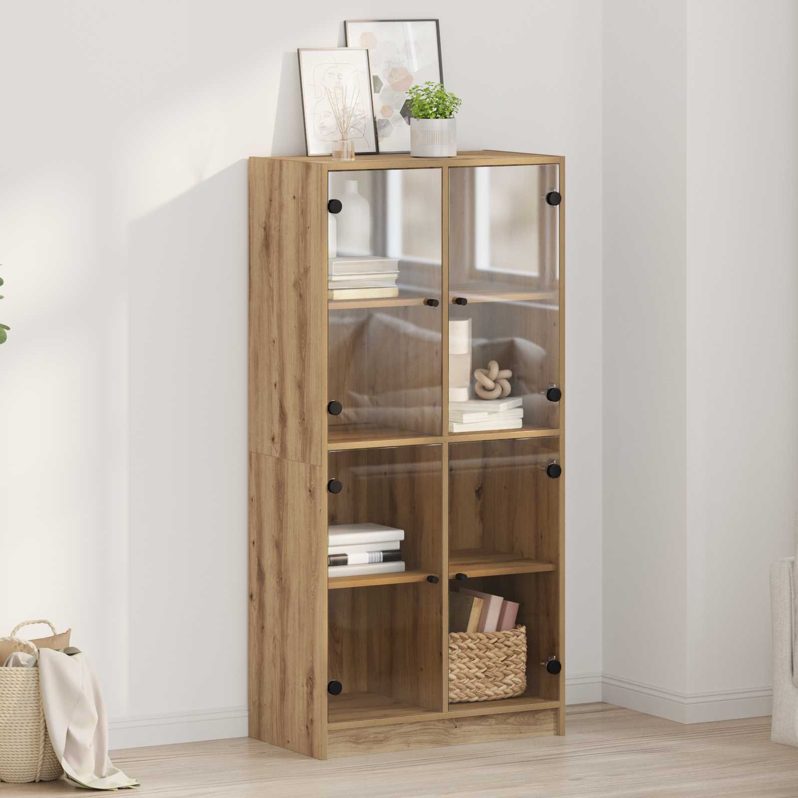 Haut Armoire Chêne artisanal 68 x 37 x 142 cm Bois d'ingénierie - XIOS