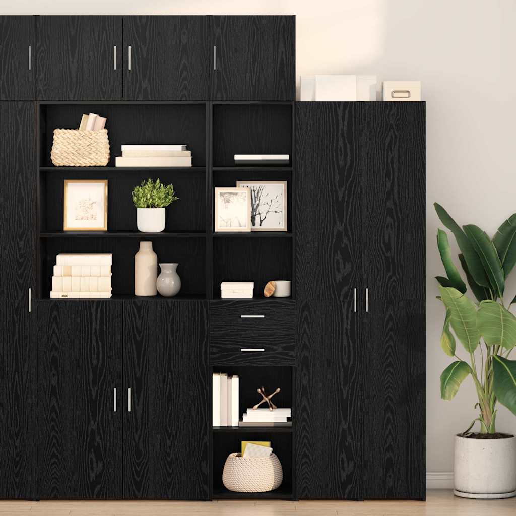 Haut Armoire Chêne noir 40 x 42,5 x 185 cm Bois d'ingénierie - XIOS