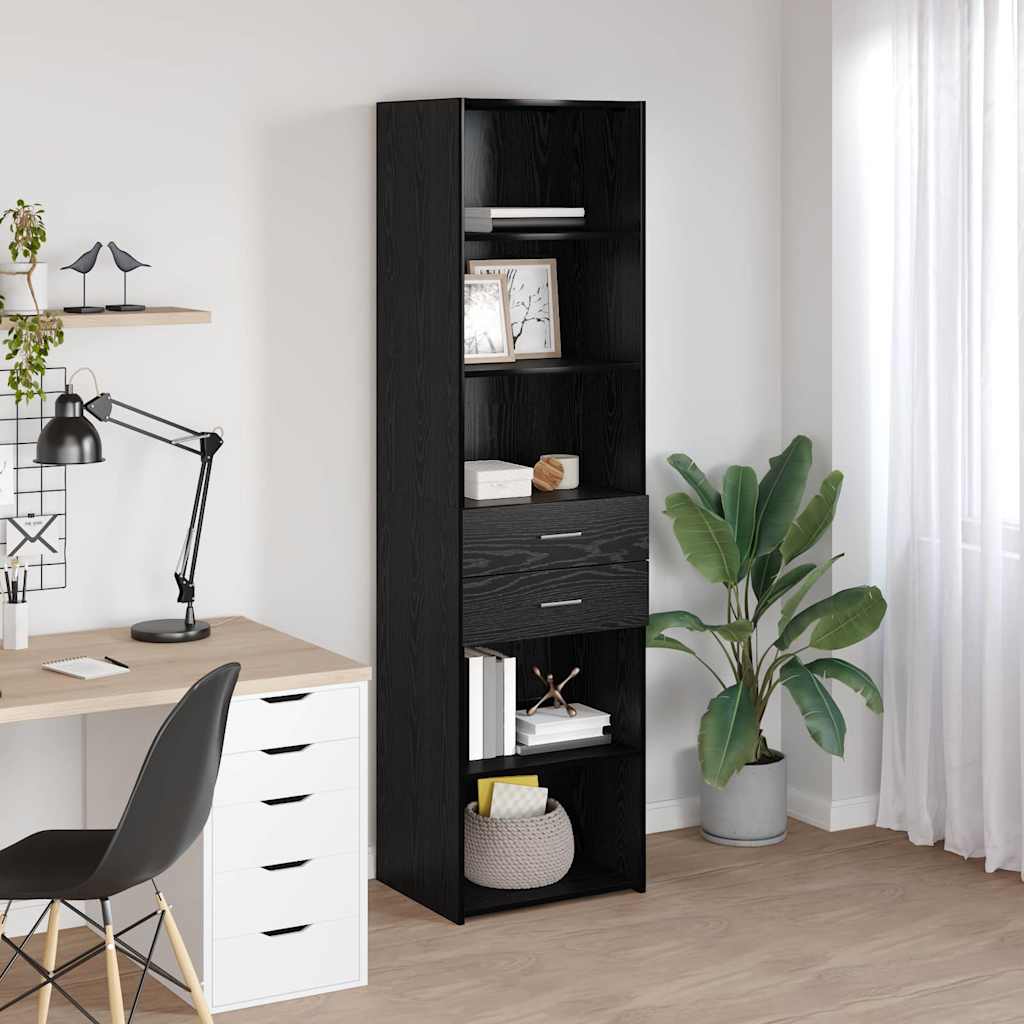 Haut Armoire Chêne noir 50 x 42,5 x 185 cm Bois d'ingénierie - XIOS