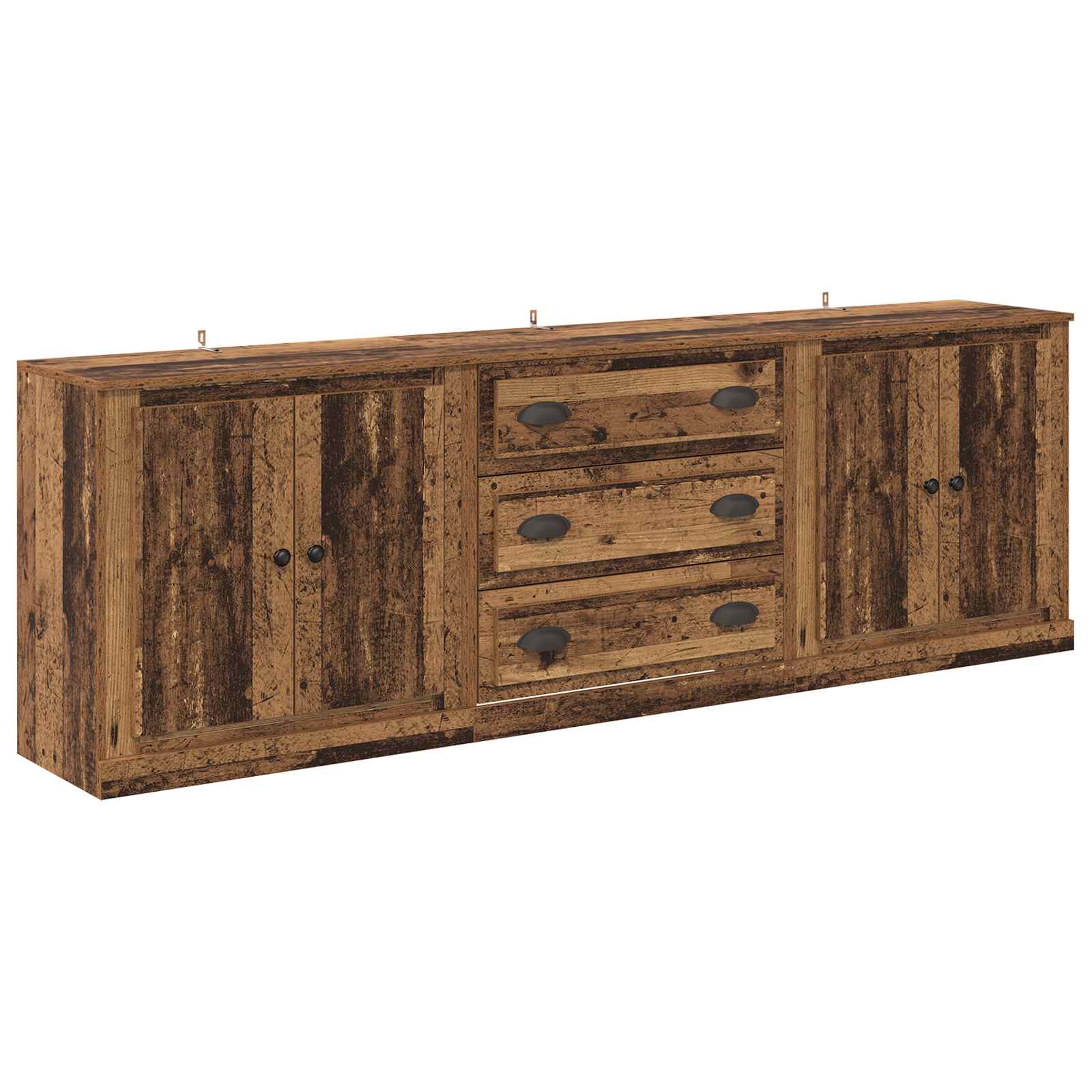 Buffets avec tiroir 3 pcs Bois ancien 210 x 35,5 x 67,5 cm - XIOS