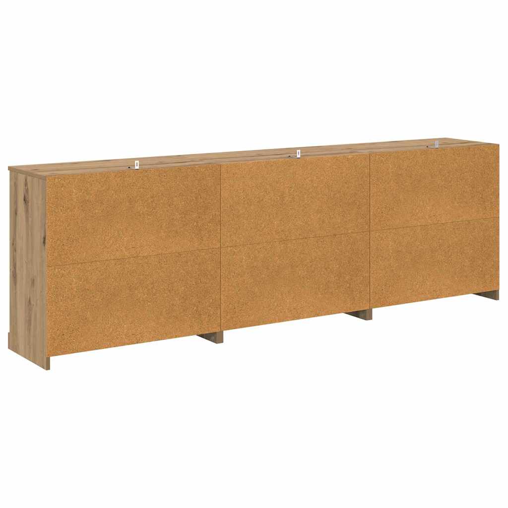 Buffets avec tiroir 3 pcs Bois Ancien 210 x 35,5 x 67,5 cm - XIOS