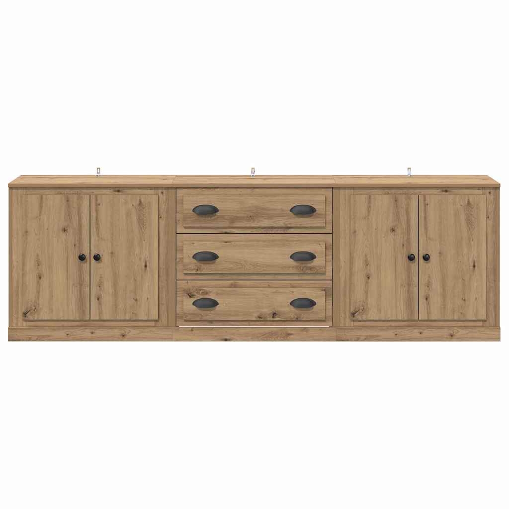 Buffets avec tiroir 3 pcs Bois Ancien 210 x 35,5 x 67,5 cm - XIOS