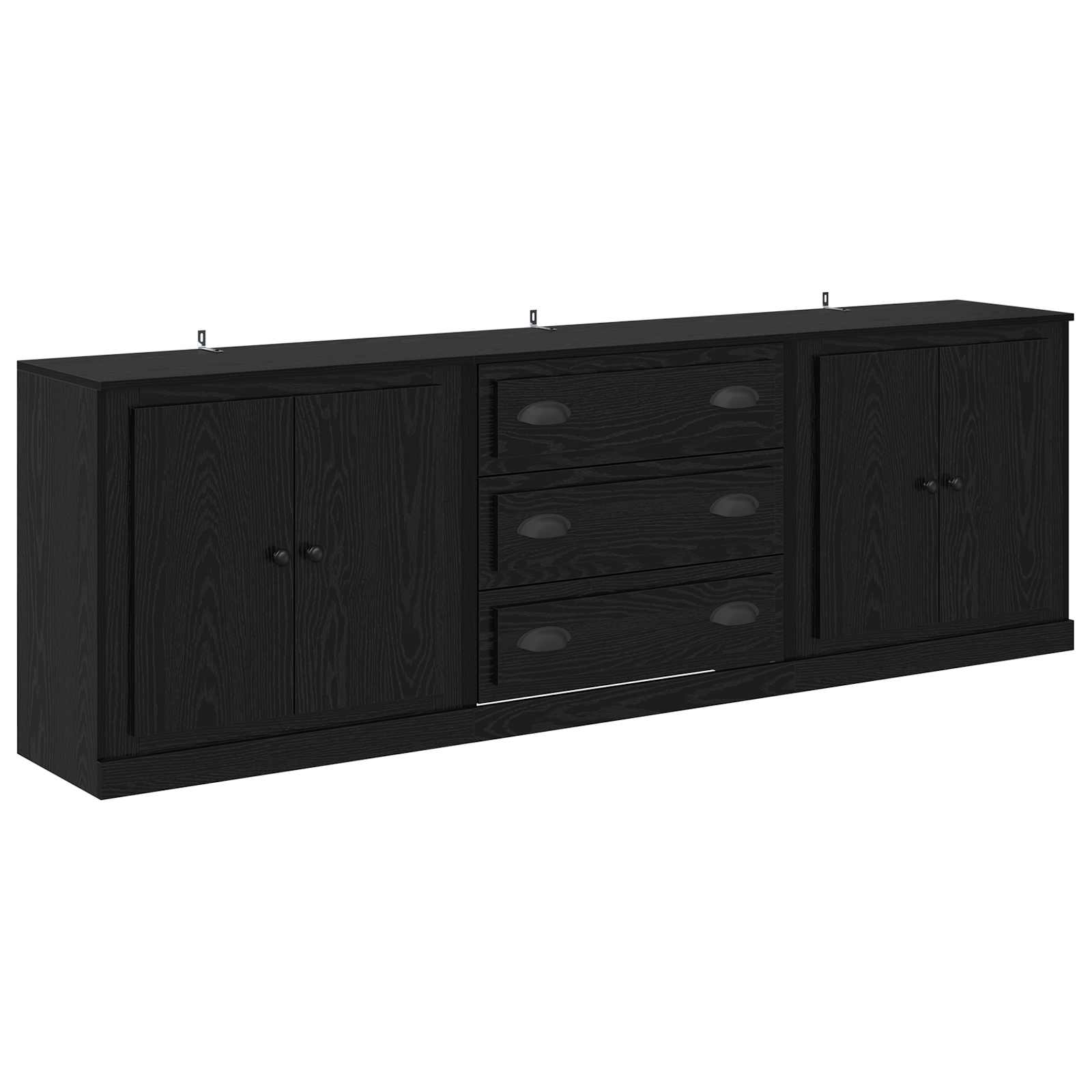 Buffets 3 pc Chêne noir 210 x 35,5 x 67,5 cm Bois d'ingénierie