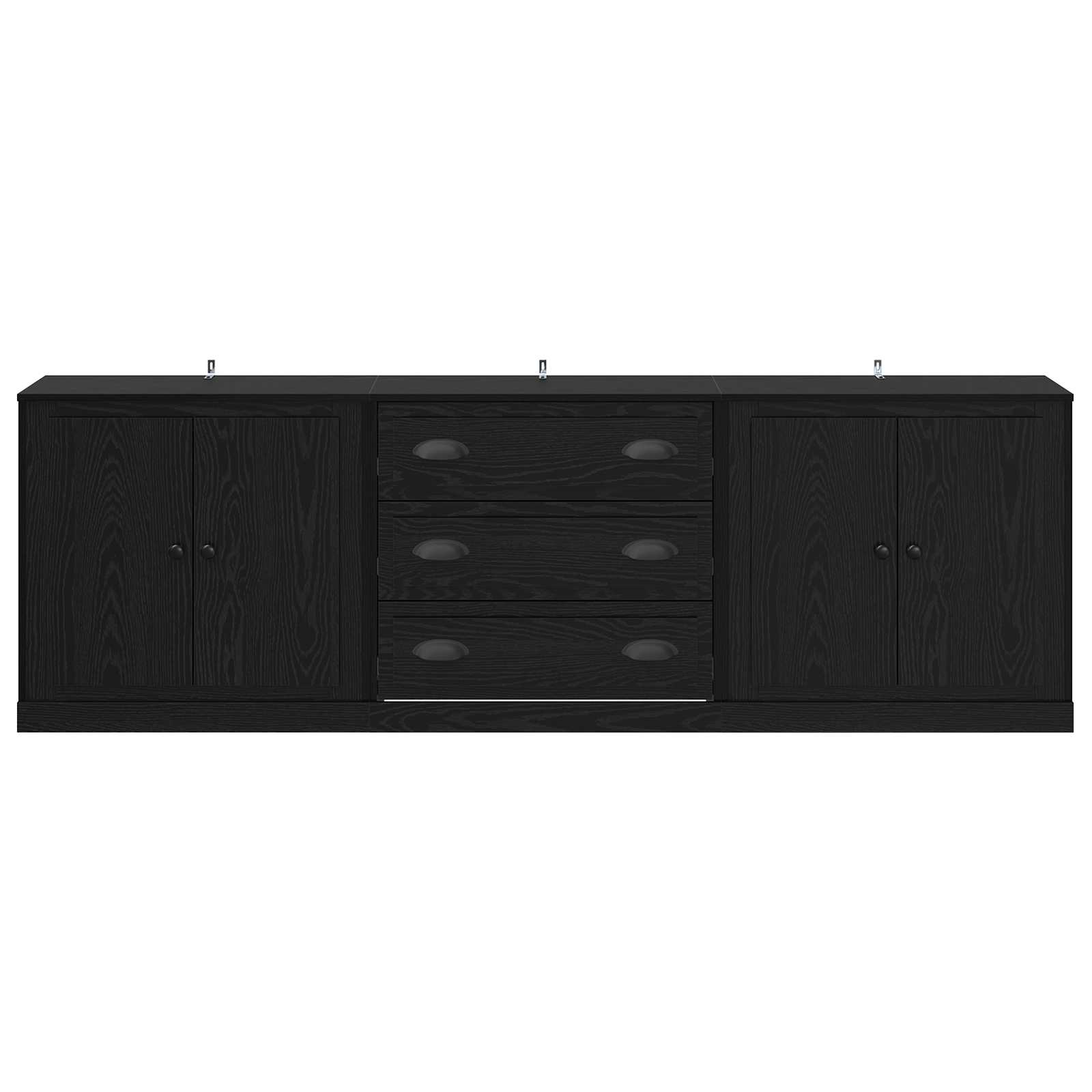 Buffets 3 pc Chêne noir 210 x 35,5 x 67,5 cm Bois d'ingénierie