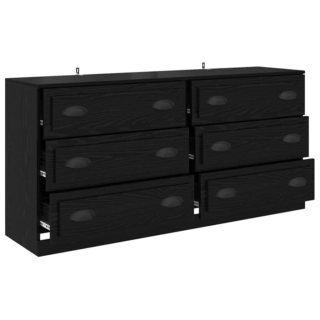 Buffets 2 pcs Chêne noir 70 x 35,5 x 67,5 cm Bois d'ingénierie - XIOS