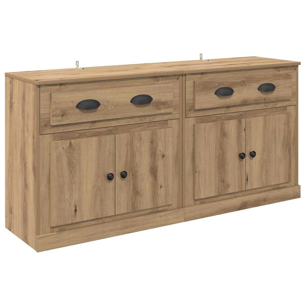 Buffets avec tiroir 2 pcs Chêne artisanal 70 x 35,5 x 67,5 cm - XIOS