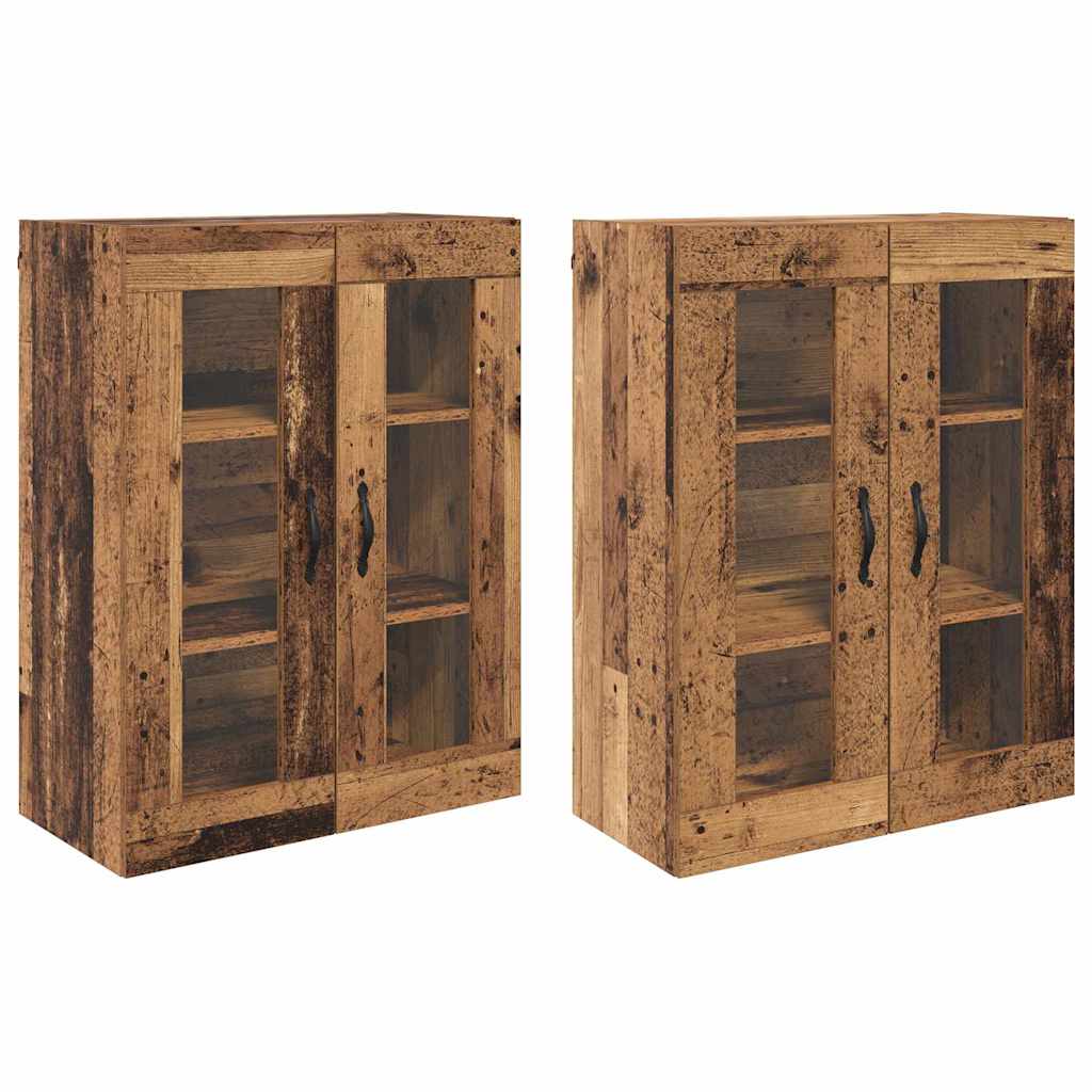 Armoires Murailles 2 pcs Bois Ancien 69,5 x 34 x 90 cm - XIOS