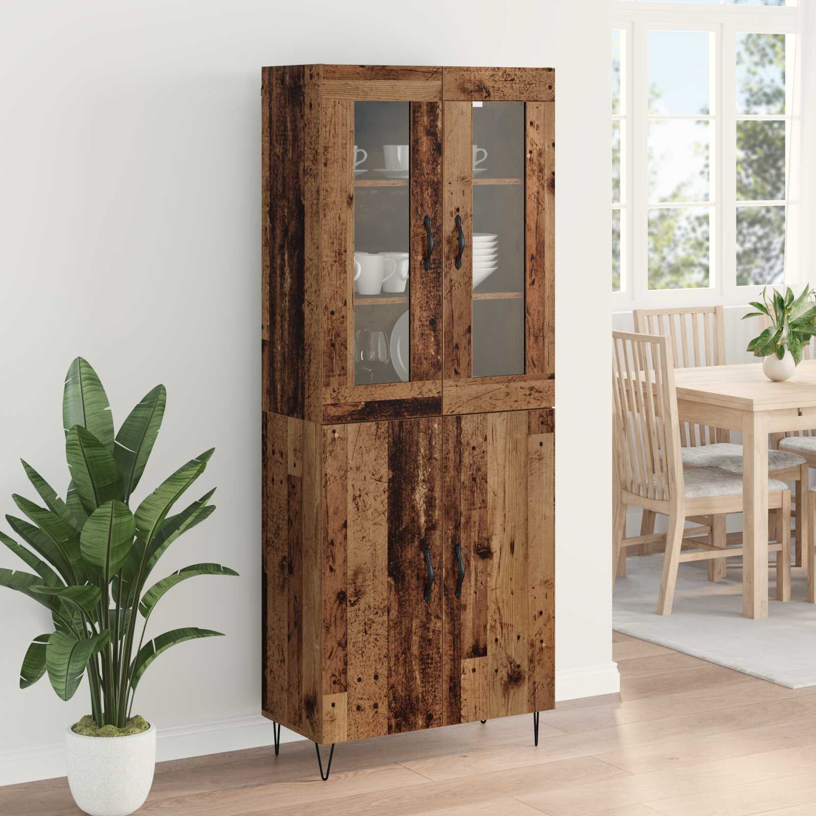 Haut Armoire Bois Ancien 69,5 x 34 x 180 cm Bois d'ingénierie - XIOS