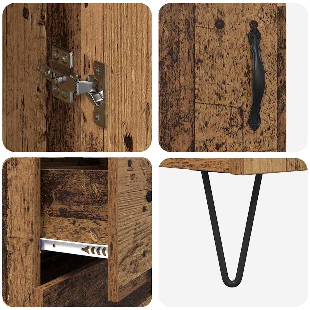 Haut Armoire Bois Ancien 69,5 x 34 x 180 cm Bois d'ingénierie - XIOS