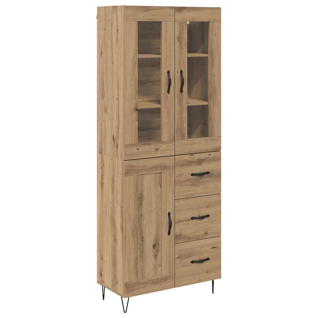 Haut Armoire avec tiroir Chêne artisanal 69,5 x 34 x 180 cm - XIOS