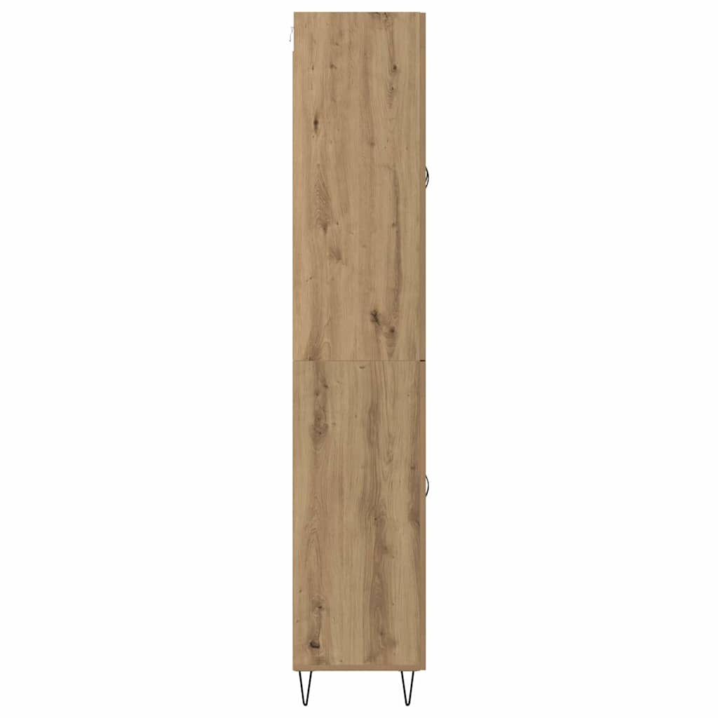 Haut Armoire avec tiroir Chêne artisanal 69,5 x 34 x 180 cm - XIOS