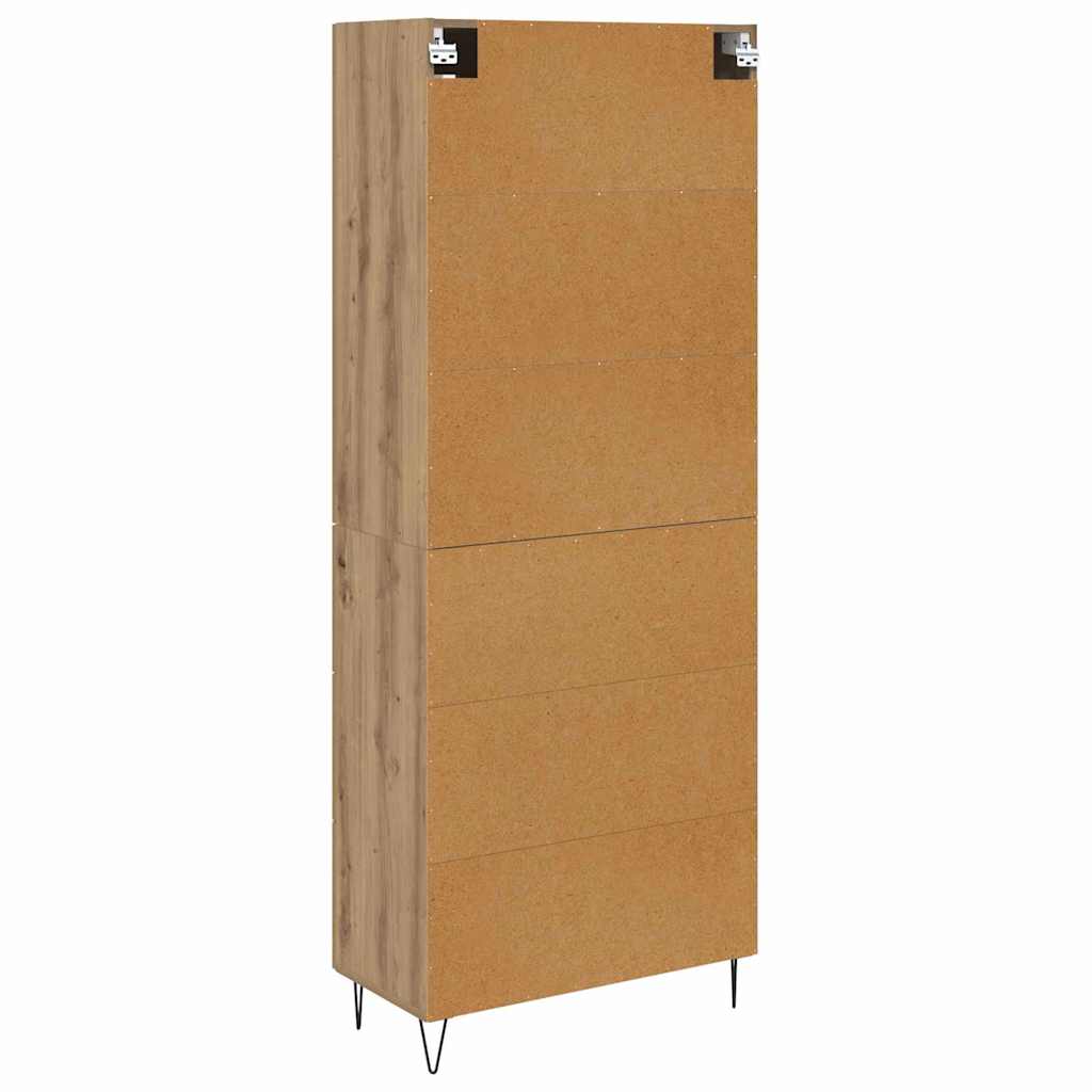 Haut Armoire avec tiroir Chêne artisanal 69,5 x 34 x 180 cm - XIOS