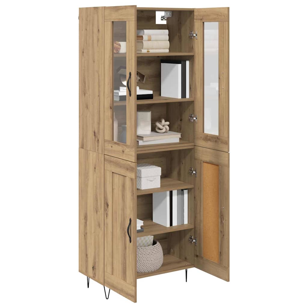 Haut Armoire Chêne artisanal 69,5 x 34 x 180 cm - XIOS